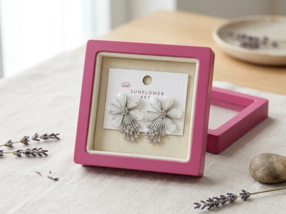 Floral Petal Crystal Cluster Statement Stud Earrings Cubic Zirconia Alloy Stud white Earring on Flipkart photo 3