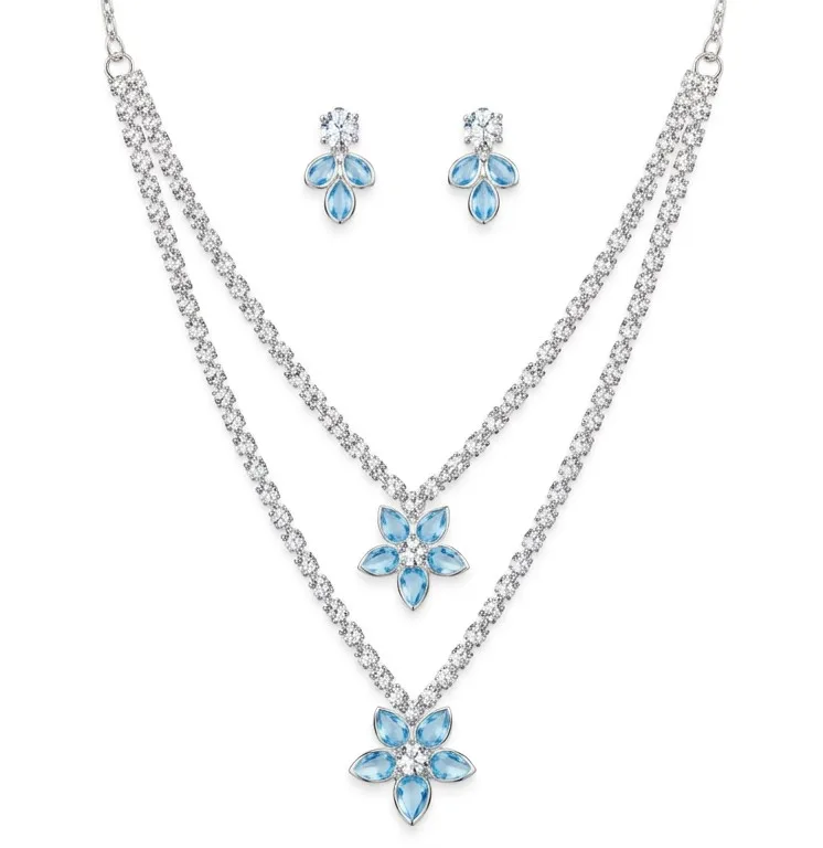 Alloy silver turquoise jewel set photo 2