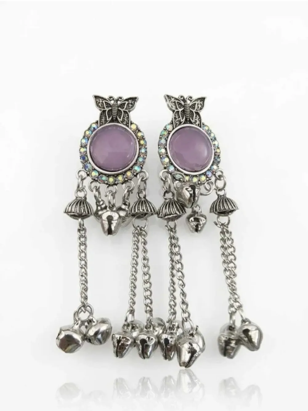 Bohemian Butterfly Ghungroo Tassel Drop Earrings Alloy Drops & Danglers, Jhumki Earring on Flipkart photo 2
